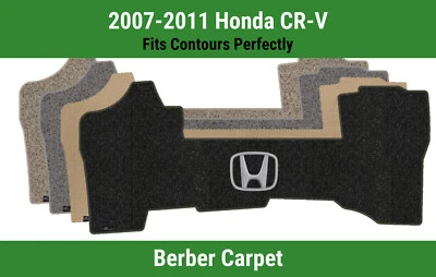Alfombra delantera Lloyd Berber para Honda CR-V '07-11 con Honda H plateada sobre negra Foto 1 de 4