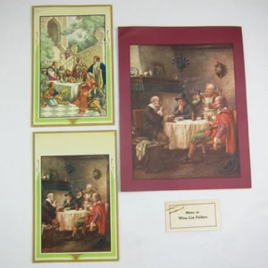 Vintage Goes Lithography Salesman Sample Menu Wine List Folders 1930s Lot 3 RARE - Picture 1 of 12
