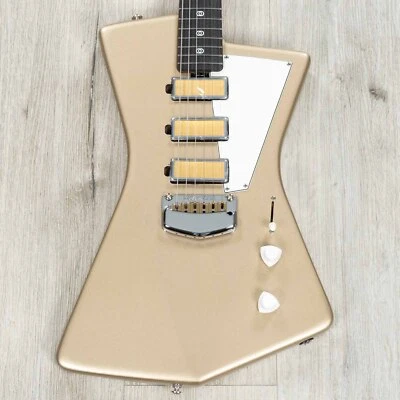 Ernie Ball Music Man St. Vincent Goldie Guitar, Ebony Fingerboard, Cashmere - Image 1 of 4