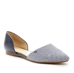 Tommy Hilfiger D’Orsay Flats Womens Size 7.5 Blue White Striped Naree! - Picture 1 of 9