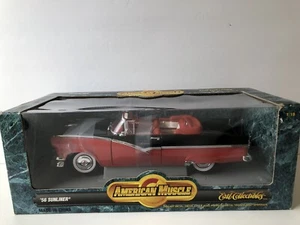 Ertl American Muscle Red & Black '56 Ford Fairlane Sunliner 1:18 Die Cast NIB - Picture 1 of 12