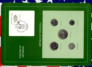 Coin Sets of All Nations Venezuela 1985 - 1989 UNC Tortoise - Picture 1 of 4
