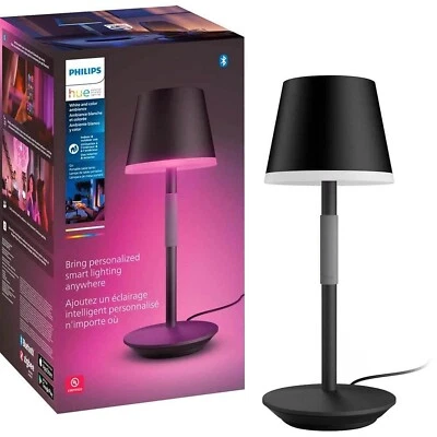 Philips Hue Go Smart Portable Table Lamp, Black - White and Color Ambiance LE... - Image 1 of 4