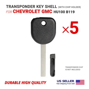 5x NUEVO Transpondedor Llave Carcasa Para Chevrolet, GMC HU100 B119 con Soporte Chip - Imagen 1 de 2