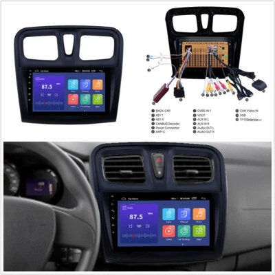 9" Android 10 автомобильное радио стерео GPS навигатор WiFi FM для Dacia Renault Sandero 12-17 - Изображение 1 из 4