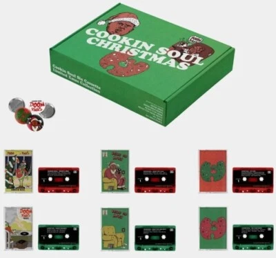 IN HAND - COOKIN SOUL XMAS Box Set (6x Cassette + Pin Set) MF DOOM WU TANG CLAN - Image 1 of 4