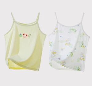 2-Pack Little Girls' Luxurious Soft Rayon Cami Undershirts Kids Summer Tank Tops - Picture 1 of 34