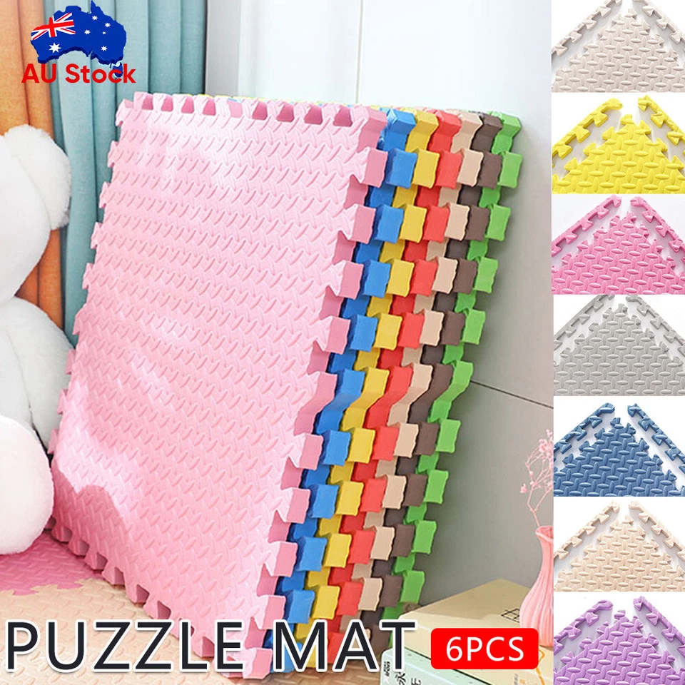6/12PCS EVA Foam Mat Floor Mats Interlocking Heavy Duty Puzzle Baby Kids Playmat - image 1 of 4