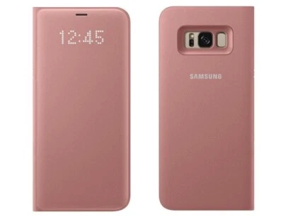 Official Genuine Samsung Galaxy S8+ LED View Flip Wallet Case Cover Pink - Image 1 of 3