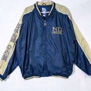 Vintage 90s Pro Player Notre Dame Mens Size XL Pullover Jacket Windbreaker - Picture 1 of 4