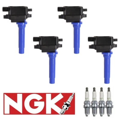 Bobina de encendido 4 MK UF253 y 4 bujías NGK Platinum para 00-04 Kia Spectra 1,8 L Foto 1 de 4