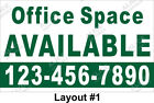 Custom Office Space AVAILABLE (For Lease) Vinyl Banner Sign w/ Your Phone Number