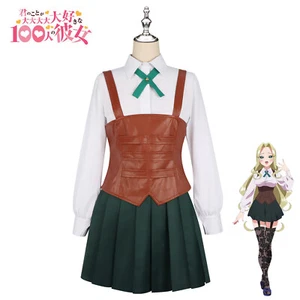 Cosplay The 100 Girlfriends Who Really Love You Hakari Hanazono  JK Dress Outfit - Picture 1 of 11