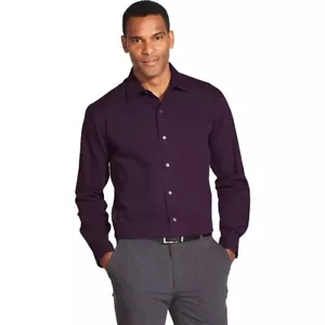 NWT Mens Size Large Van Heusen Classic-Fit Subtle Stripe Button-Down Shirt - Picture 1 of 1