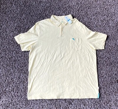 Tommy Bahama Bali Bayside Polo Yellow (Bright Creme) Logo Short Sleeve Sz XL - Image 1 of 4