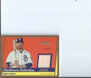 Matt Kemp 2016 Topps Heritage High Numbers Clubhouse Collection Gold - Picture 1 of 1