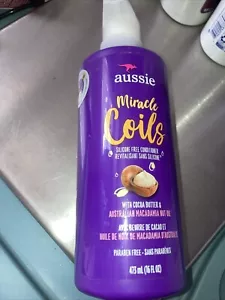 Acondicionador Aussie Miracle Coils manteca de cacao aceite de nuez de macadamia australiana 16 oz - Imagen 1 de 4