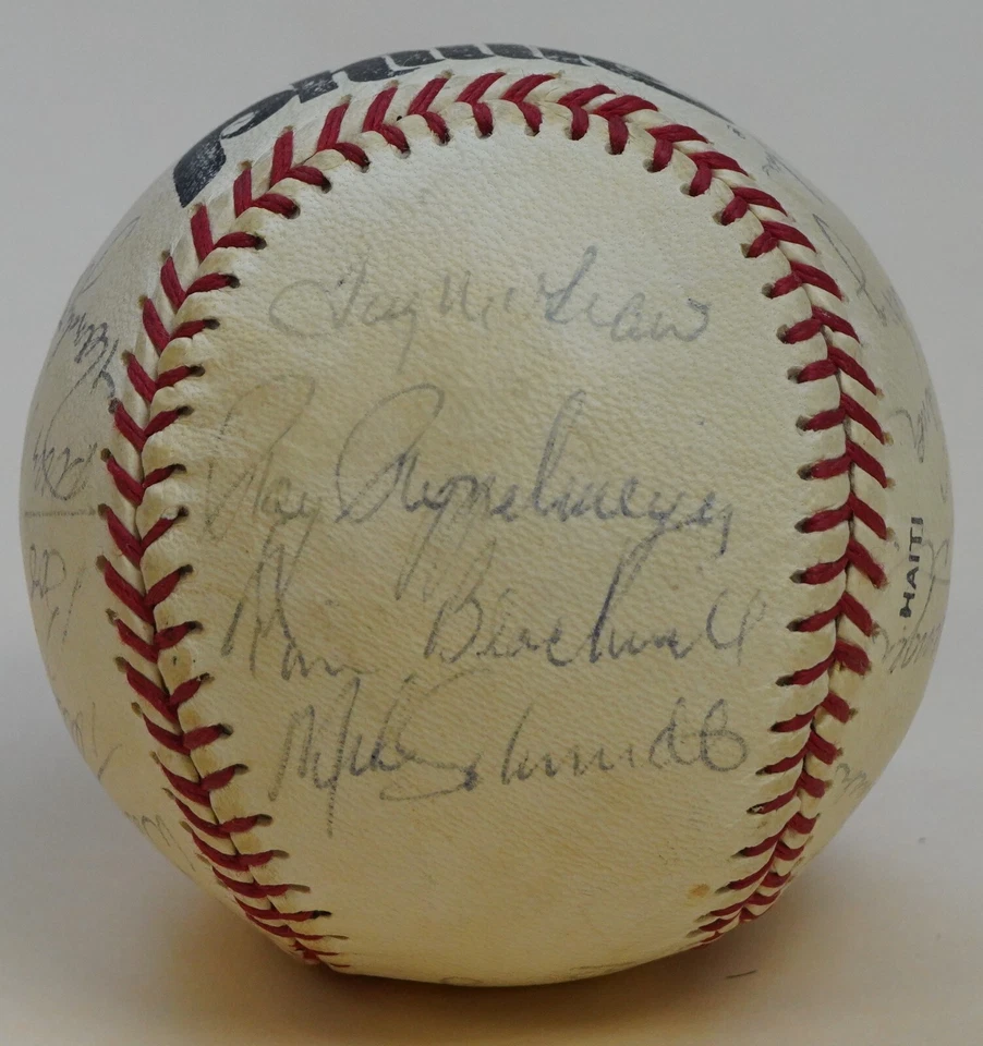 1977 Phillies Team 22x Signed Baseball PSA/DNA LOA Tim McCarver Tug McGraw + HOF - Image 1 of 4