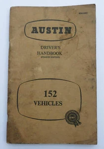 Austin 152 Omnivan Omnicoach Omnitruck Drivers Handbook BMC No 97H1329C, 1957 - Imagen 1 de 3
