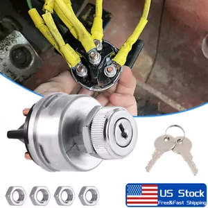 Universal Ignition Key Starter Switch With 2 Keys For Car Tractor Trailer Truck - Foto 1 di 12