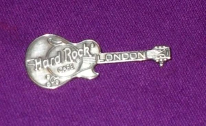 VINTAGE 1994 HALLMARKED STERLING SILVER HARD ROCK CAFE LONDON BROOCH BADGE PIN - Imagen 1 de 6