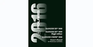 2016 Polaris Ranger XP 900, XP 900 High Lifter and Crew 900 Owner's manual - Picture 1 of 10