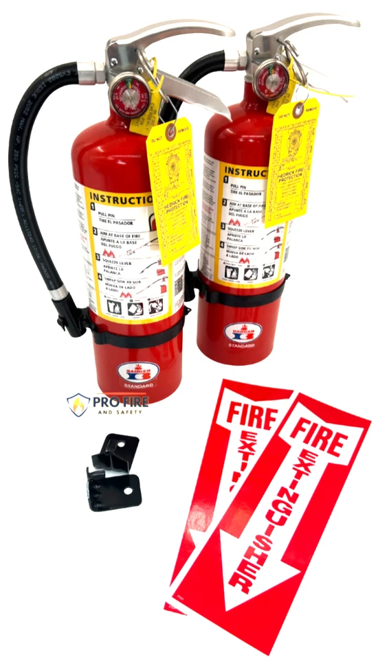 Nuevo 5LB Badger - Extintor químico seco ABC con etiquetas certificadas (paquete de 2) Foto 1 de 1