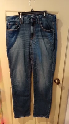 Apt. Pantalones de mezclilla azules premium de corte flexible 9 para hombre talla 36/34 Foto 1 de 3