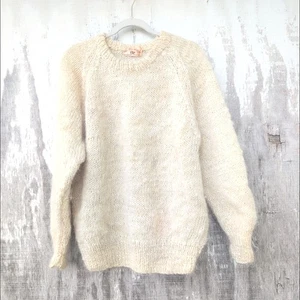 The Wool Factory Hand Knit Pure Wool Crewneck Sweater Adult Size Large - Picture 1 of 9