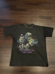 Vintage Live And Let Live Las Vegas Wolf Nature Shirt Size Large Made In USA - Picture 1 of 6