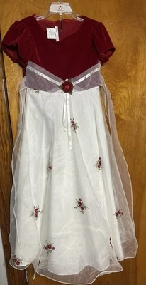Red Children’s Holiday Dress Size 7 Bonnie Jean - Image 1 of 2