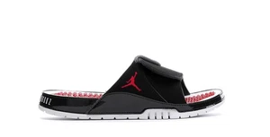 Men's Jordan Hydro XI Retro Slides Black/White-Gym Red FN2452 006 NEW - Picture 1 of 7