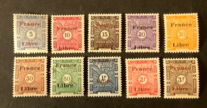 Briefmarken Somalische Küste Scott #J29-38 Falz - Bild 1 von 2