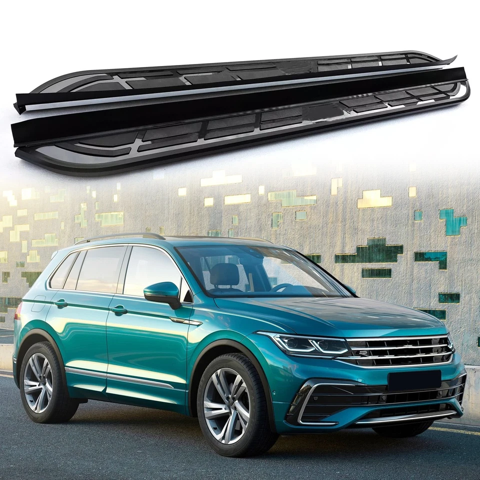 Barra Nerf de pedal lateral estribo compatible con Volkswagen VW Tiguan 2018-2024 Foto 1 de 4