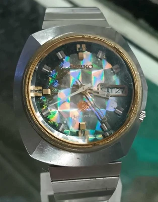 Vintage Seiko Advan 7019-7230 Holographic Disco Dial Auto watch BMBY July 73 - Image 1 of 4