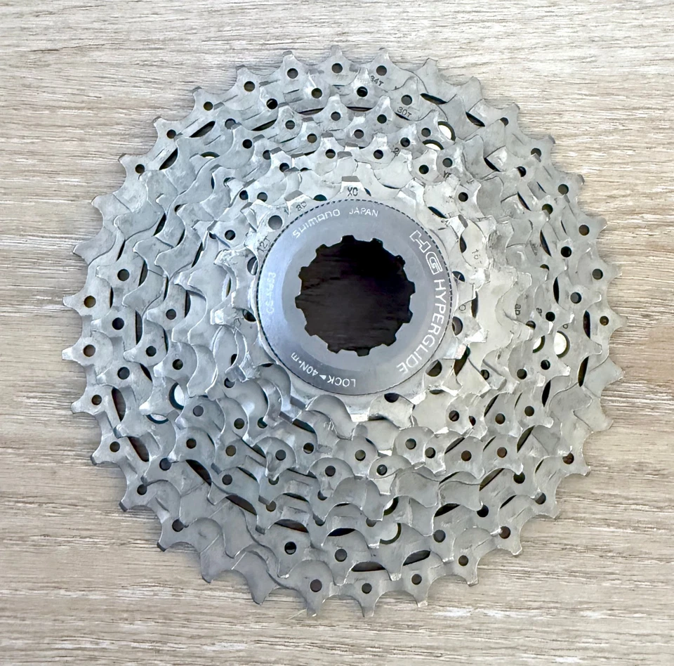 Cassette Shimano XTR M952 9 velocidades CS-M953 12-34 Foto 1 de 2