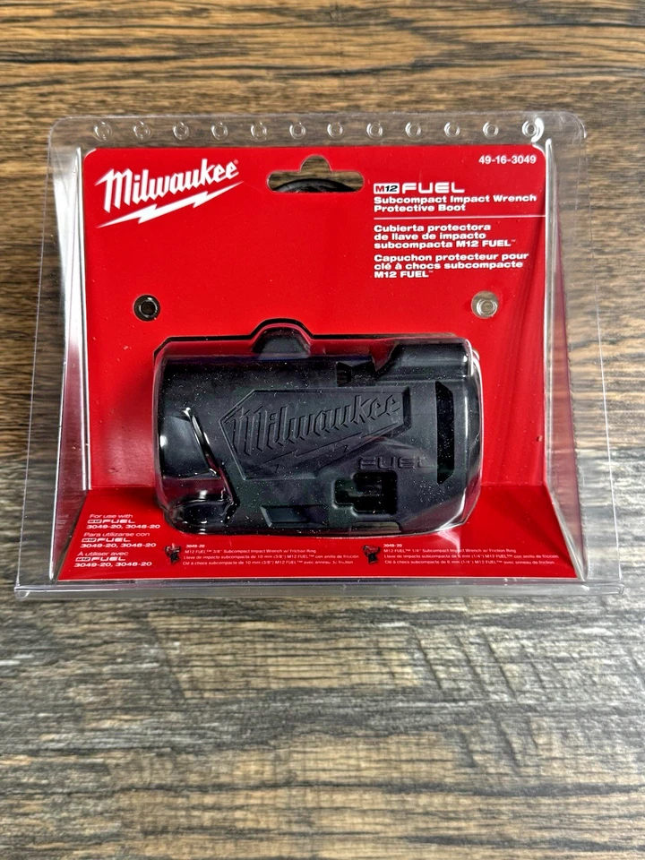 Mini llave de impacto Milwaukee M12 bota/cubierta para 3048-20 o 3049-20 #49-16-3049 Foto 1 de 4