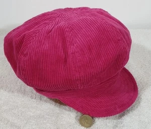 Girls Lovely Gum Pink Corduroy Cap Accesorize Angels 54 cm 100% Cotton Pretty - Picture 1 of 11