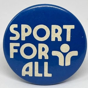 Sport For All Vintage Lapel Pin Badge Awareness Campaign Football Rugby Cricket - Picture 1 of 2