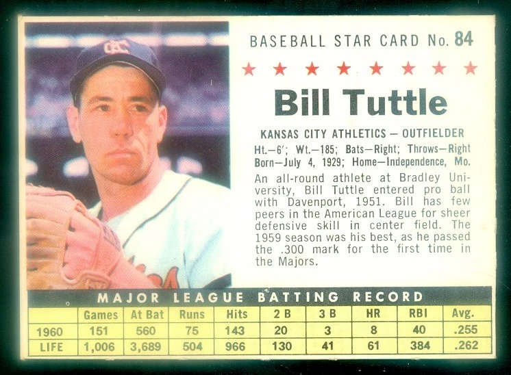 1961 POST #84 BILL TUTTLE COMPANY EXMT - Image 1 of 1