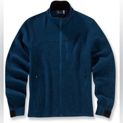 Ibex Men’s Scout Jura Full-Zip Sweater Jacket Space Grotto Heather Blue - Medium - Image 1 of 4