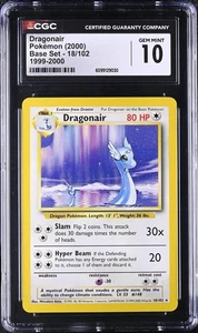 CGC 10 GEM MINT Dragonair Base 18/102 4th Print 1999-2000 Pokemon Card POP 7 psa - Picture 1 of 3