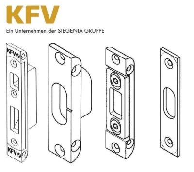 KFV Schließbleche für Mehrfachverriegelung Bolzen / Schwenkhaken Winkelschließbl