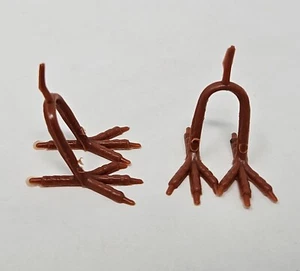 Pack of 10 Zims VTG 25mm Brown Plastic Bird Legs Feet Crafts Bird Making Parts - Picture 1 of 3