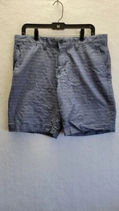 Tommy Hilfiger Men's 34 Blue Pattern Chino Flat Front Shorts - Picture 1 of 7