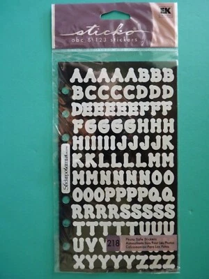 Stickopotamus ALFABETO Carpeta Hoja Blanca Mayúscula ABC Álbum de Recortes Pegatinas Nuevo Foto 1 de 2