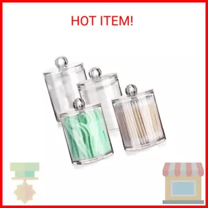 Tbestmax 4 Pack Qtip Holder - Restroom Bathroom Organizers and Storage Container - Picture 1 of 2