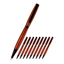 Slimline Pen Kit, Black Chrome Finish, Pack of 10, Legacy Woodturning
