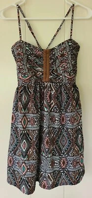 Vestido ligero Billabong para mujer azteca suroeste correa de espagueti talla M ojales  Foto 1 de 4