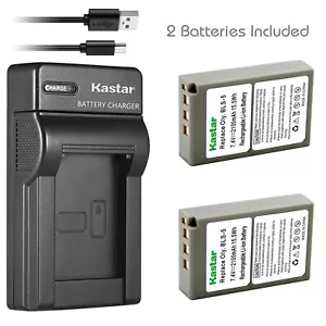 Kastar Battery + Charger For BLS-50 BLS-5 BCS5 EM10 MarkII EPL5 EPL7 EP1 EP2 EP3 - Picture 1 of 5
